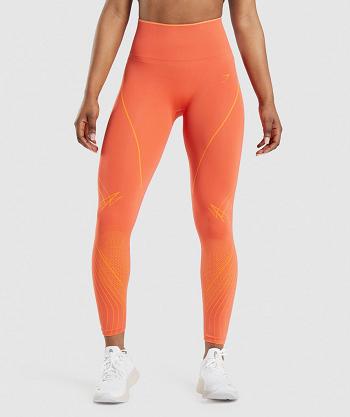 Legginsy Damskie Gymshark Apex Seamless High Rise Pomarańczowe Morelowe Pomarańczowe | PL 2254YXF